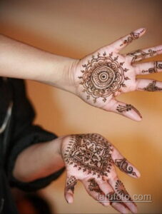 Рисунок тату хной для девушки 28.11.2020 №108 -henna tattoo for girl- tatufoto.com