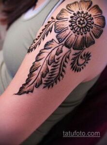 Рисунок тату хной для девушки 28.11.2020 №110 -henna tattoo for girl- tatufoto.com