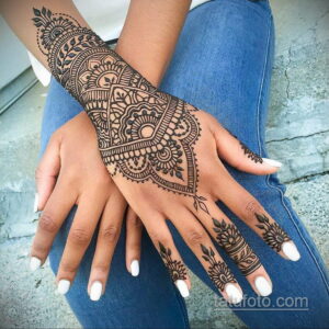 Рисунок тату хной для девушки 28.11.2020 №112 -henna tattoo for girl- tatufoto.com