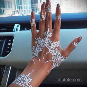 Рисунок тату хной для девушки 28.11.2020 №116 -henna tattoo for girl- tatufoto.com
