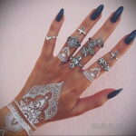 Рисунок тату хной для девушки 28.11.2020 №118 -henna tattoo for girl- tatufoto.com