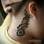Рисунок тату хной для девушки 28.11.2020 №119 -henna tattoo for girl- tatufoto.com