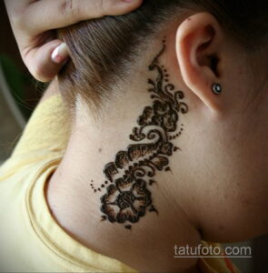 Рисунок тату хной для девушки 28.11.2020 №119 -henna tattoo for girl- tatufoto.com