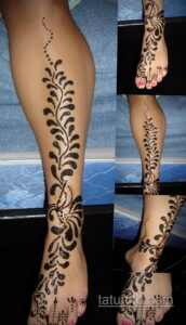 Рисунок тату хной для начинающих 28.11.2020 №010 -Henna tattoo drawing- tatufoto.com