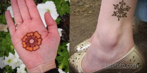 Рисунок тату хной для начинающих 28.11.2020 №028 -Henna tattoo drawing- tatufoto.com