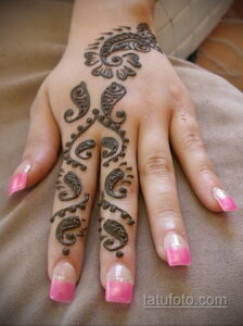 Рисунок тату хной для начинающих 28.11.2020 №029 -Henna tattoo drawing- tatufoto.com