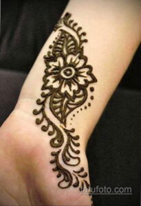 Рисунок тату хной для начинающих 28.11.2020 №031 -Henna tattoo drawing- tatufoto.com
