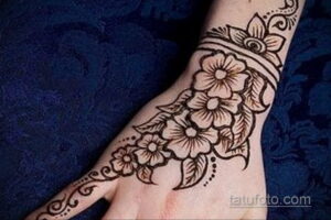 Рисунок тату хной для начинающих 28.11.2020 №055 -Henna tattoo drawing- tatufoto.com