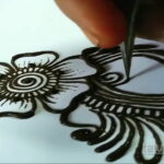 Рисунок тату хной для начинающих 28.11.2020 №057 -Henna tattoo drawing- tatufoto.com