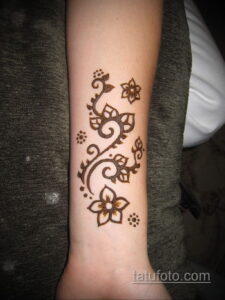 Рисунок тату хной для начинающих 28.11.2020 №060 -Henna tattoo drawing- tatufoto.com