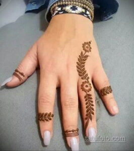 Рисунок тату хной для начинающих 28.11.2020 №061 -Henna tattoo drawing- tatufoto.com