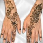 Рисунок тату хной для начинающих 28.11.2020 №069 -Henna tattoo drawing- tatufoto.com