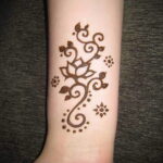 Рисунок тату хной для начинающих 28.11.2020 №074 -Henna tattoo drawing- tatufoto.com