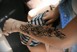 Рисунок тату хной для начинающих 28.11.2020 №082 -Henna tattoo drawing- tatufoto.com