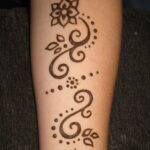Рисунок тату хной для начинающих 28.11.2020 №091 -Henna tattoo drawing- tatufoto.com