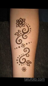 Рисунок тату хной для начинающих 28.11.2020 №091 -Henna tattoo drawing- tatufoto.com