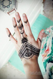 Рисунок тату хной для начинающих 28.11.2020 №122 -Henna tattoo drawing- tatufoto.com