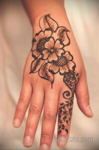 Рисунок тату хной для начинающих 28.11.2020 №124 -Henna tattoo drawing- tatufoto.com