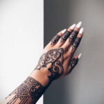 Рисунок тату хной для начинающих 28.11.2020 №167 -Henna tattoo drawing- tatufoto.com