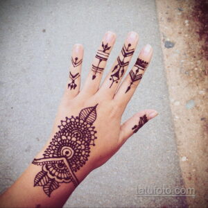 Рисунок тату хной для начинающих 28.11.2020 №172 -Henna tattoo drawing- tatufoto.com