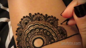 Рисунок тату хной для начинающих 28.11.2020 №242 -Henna tattoo drawing- tatufoto.com
