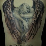 Фото ангельского рисунка тату 22.11.2020 №032 -Angelic tattoo- tatufoto.com