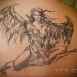 Фото ангельского рисунка тату 22.11.2020 №041 -Angelic tattoo- tatufoto.com