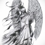 Фото ангельского рисунка тату 22.11.2020 №078 -Angelic tattoo- tatufoto.com