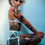 Фото женской интимной тату 16.11.2020 №006 -female intimate tattoo- tatufoto.com