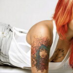 Фото женской тату 18.11.2020 №068 -beautiful girl tattoo- tatufoto.com