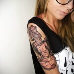Фото женской тату 18.11.2020 №389 -beautiful girl tattoo- tatufoto.com