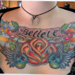 Фото женской тату возле груди 16.11.2020 №065 -female chest tattoo- tatufoto.com