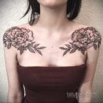 Фото женской тату возле груди 16.11.2020 №227 -female chest tattoo- tatufoto.com