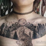 Фото женской тату возле груди 16.11.2020 №231 -female chest tattoo- tatufoto.com