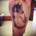 Фото женской тату на бедре 16.11.2020 №044 -beautiful female thigh tattoos- tatufoto.com