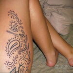 Фото женской тату на бедре 16.11.2020 №174 -beautiful female thigh tattoos- tatufoto.com
