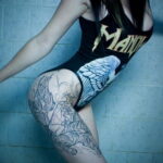 Фото женской тату на бедре 16.11.2020 №236 -beautiful female thigh tattoos- tatufoto.com
