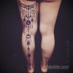 Фото женской тату на бедре 16.11.2020 №294 -beautiful female thigh tattoos- tatufoto.com