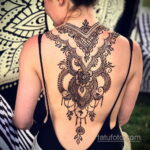 Фото интересного рисунка хной на теле 13.11.2020 №023 -henna tattoo- tatufoto.com