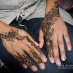 Фото интересного рисунка хной на теле 13.11.2020 №064 -henna tattoo- tatufoto.com