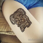 Фото интересного рисунка хной на теле 13.11.2020 №404 -henna tattoo- tatufoto.com