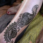 Фото интересного рисунка хной на теле 13.11.2020 №430 -henna tattoo- tatufoto.com