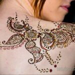 Фото интересного рисунка хной на теле 13.11.2020 №543 -henna tattoo- tatufoto.com