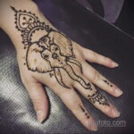 Фото интересного рисунка хной на теле 13.11.2020 №588 -henna tattoo- tatufoto.com