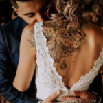 Фото невесты с татуировками 10.11.2020 №030 -bride with tattoo- tatufoto.com