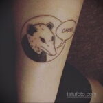 Фото пример рисунка тату Опоссум 18.11.2020 №007 -Opossum tattoo- tatufoto.com