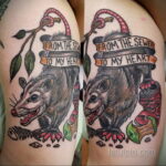 Фото пример рисунка тату Опоссум 18.11.2020 №028 -Opossum tattoo- tatufoto.com