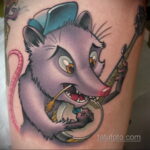 Фото пример рисунка тату Опоссум 18.11.2020 №031 -Opossum tattoo- tatufoto.com