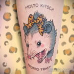 Фото пример рисунка тату Опоссум 18.11.2020 №033 -Opossum tattoo- tatufoto.com