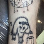 Фото пример рисунка тату Опоссум 18.11.2020 №038 -Opossum tattoo- tatufoto.com